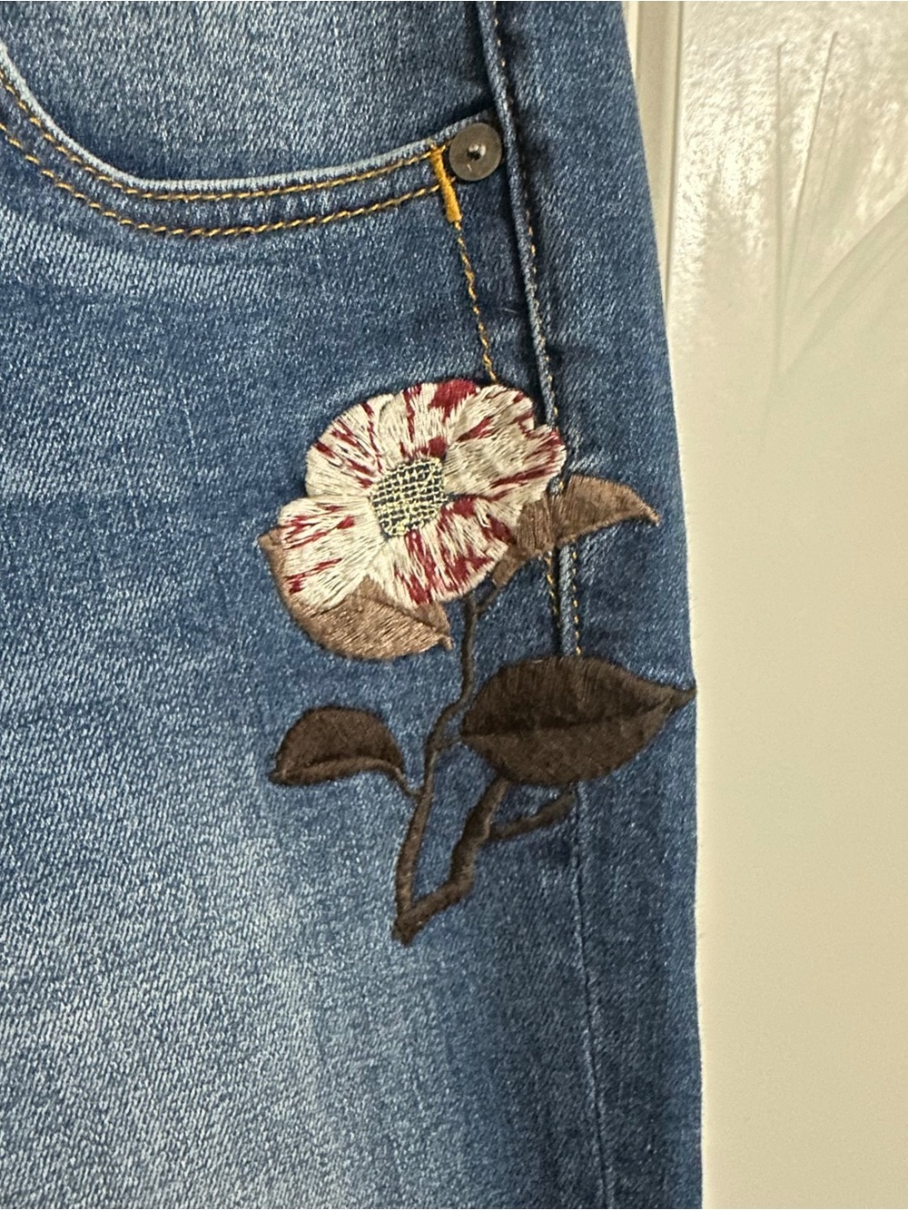 MISS ME Blue Embroidered Flare Jeans - Picture 4 of 14